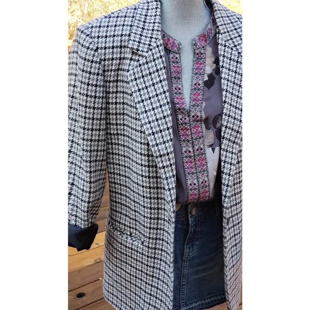 Vintage Menswear Plaid Boyfriend Oversized Blazer
